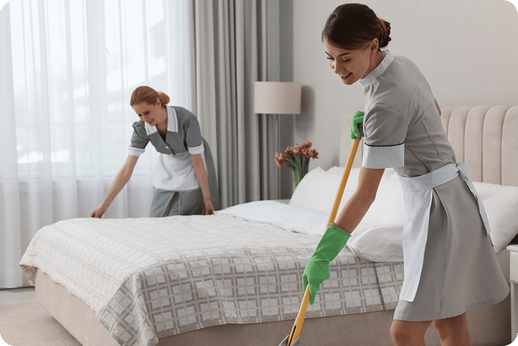 Cleaning team preparing and sanitising an Airbnb property for new guests in Darwin and Palmerston